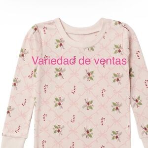 Pink Holiday Print Long Sleeve Shirt